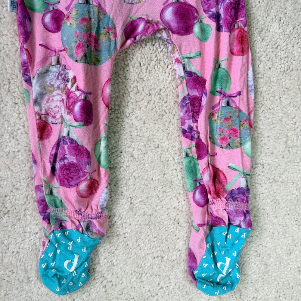 Posh Peanut “Posh Ornaments” Footie Ruffled Zippered One Piece - Picture 11 of 13